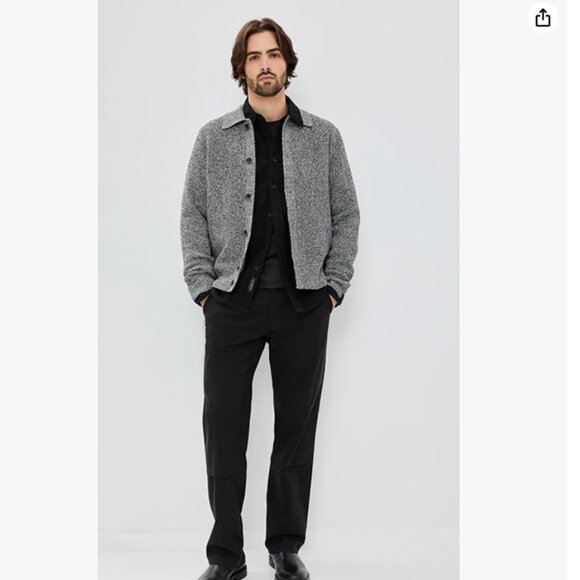 NEW RAG & BONE Dexter Marl Cardigan in :black multi for men 825 10j5 - Picture 10 of 11